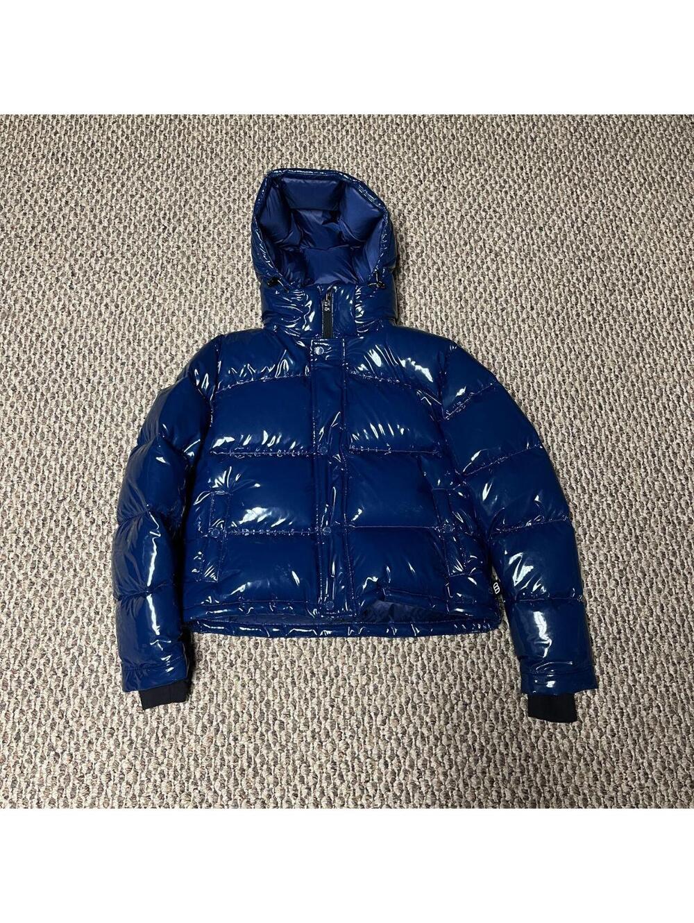 Women's Aritzia Super Puff Shorty Puffer Jacket Lacquer Blue Sz. XS